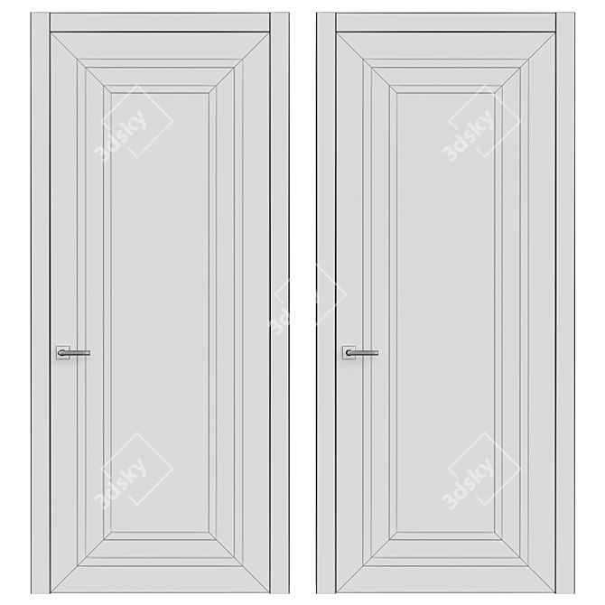 Modern Interior Door - 2200 x 980mm 3D model image 2