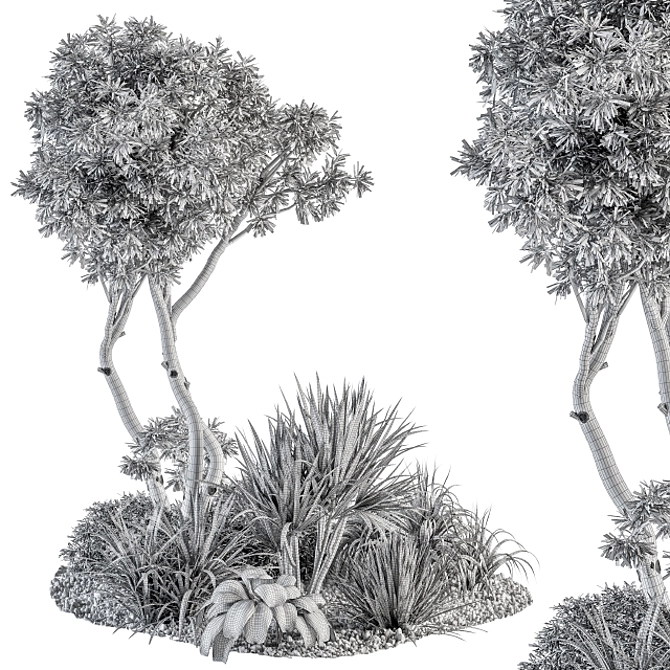 Evergreen Garden Set 305 3D model image 5