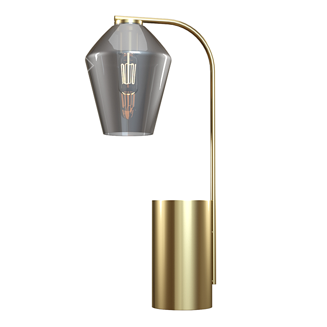 Sleek Brass Arren Table Lamp 3D model image 2