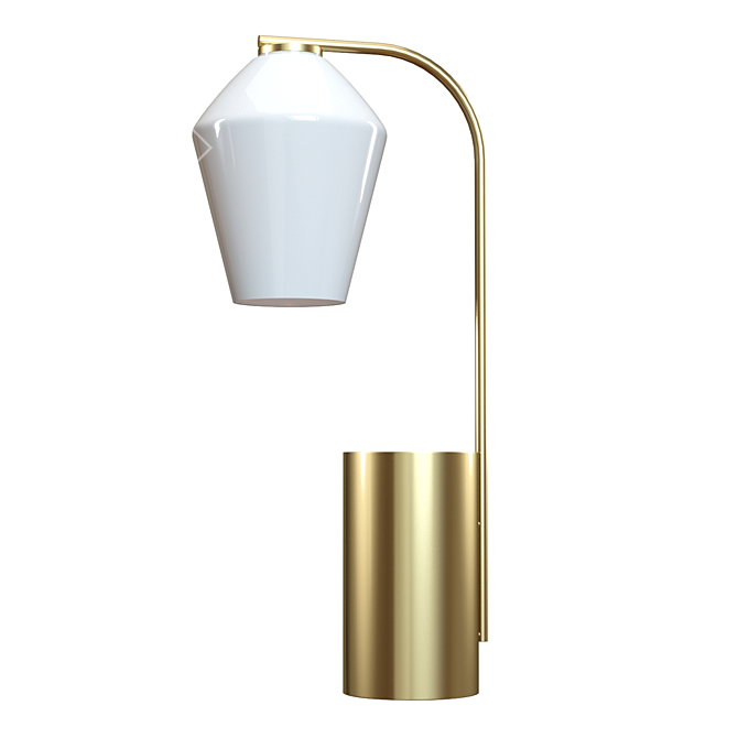 Sleek Brass Arren Table Lamp 3D model image 3