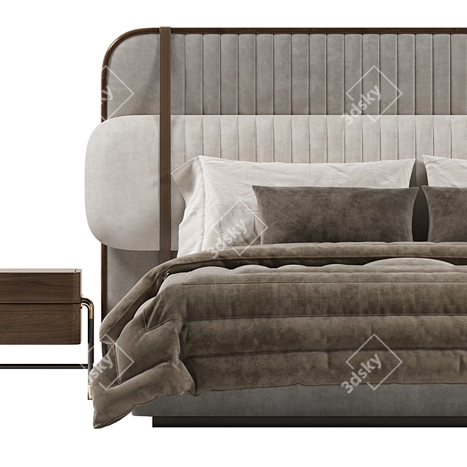 Mezzo Scott Bed: Stylish and Versatile 3D model image 2