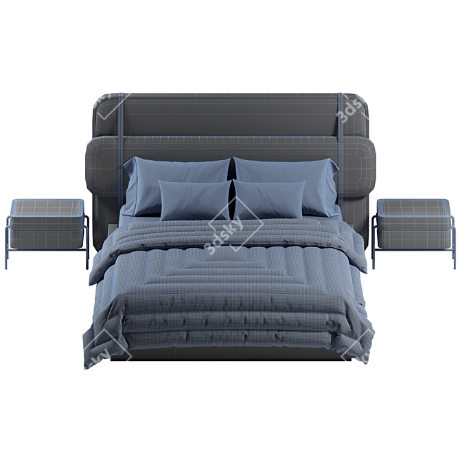 Mezzo Scott Bed: Stylish and Versatile 3D model image 3