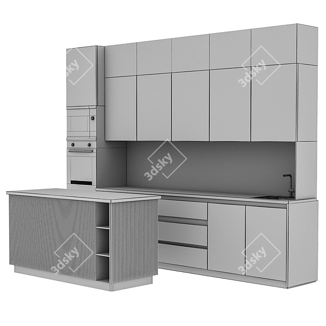 Modern Kitchen Design: 3ds Max 2016 for FBX Export & Corona Renderer 6 3D model image 5