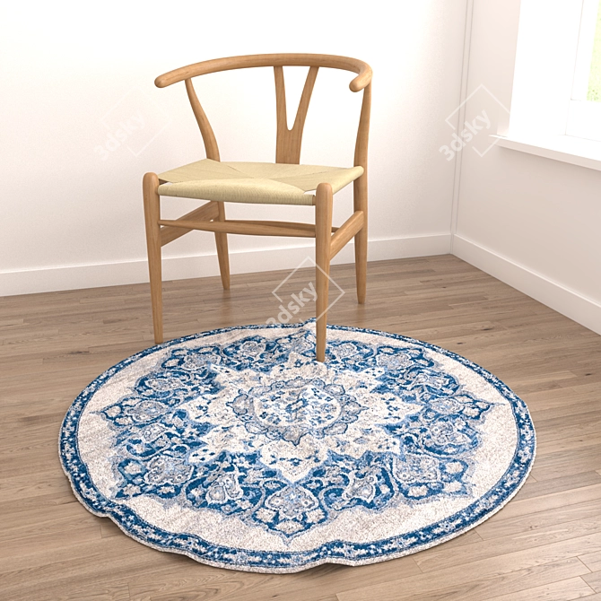 Round Rugs Set: Versatile and Realistic 3D model image 2