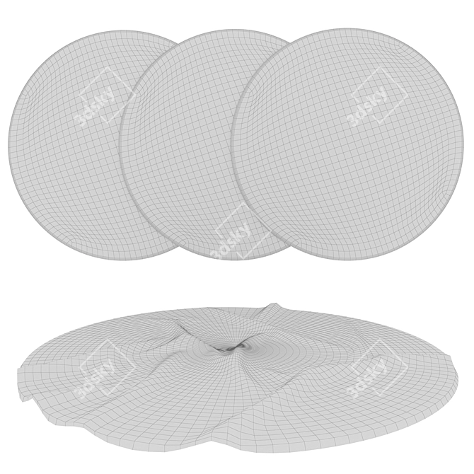 Round Rugs Set: Versatile and Realistic 3D model image 7