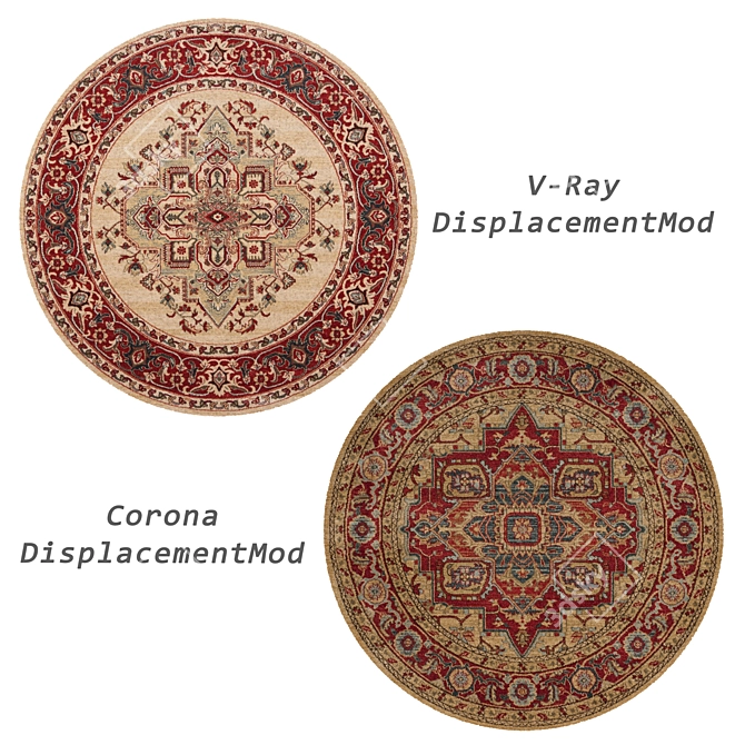 Versatile Round Rugs Set 3D model image 3