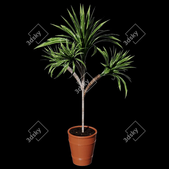 Tropical Touch: Mini Palm Tree 3D model image 2