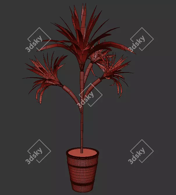 Tropical Touch: Mini Palm Tree 3D model image 3