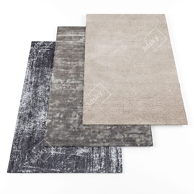 Versatile Rugs Collection: 7 Unique Designs 3D model image 1