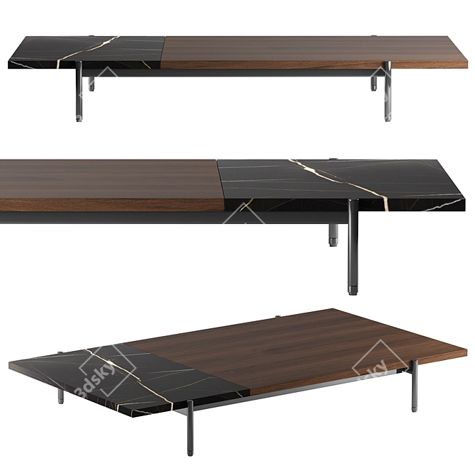 Elegant Superquadra Table: 2021 Collection 3D model image 1