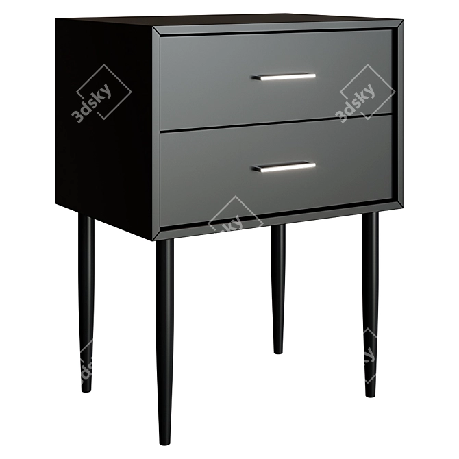 Sleek Storage Side Table 3D model image 1