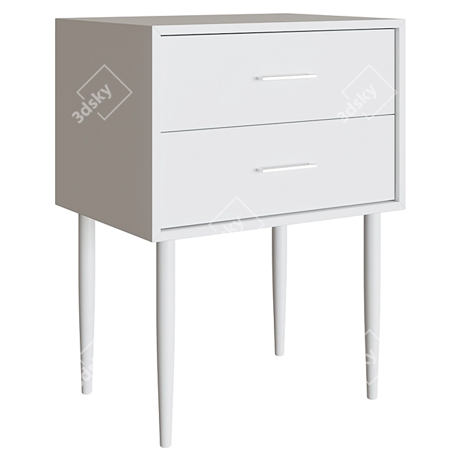 Sleek Storage Side Table 3D model image 3