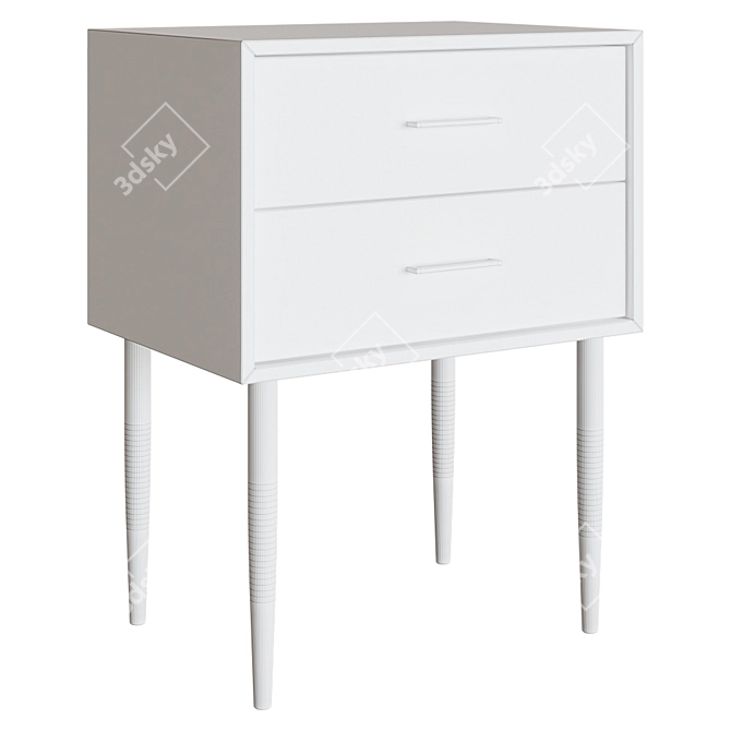 Sleek Storage Side Table 3D model image 4