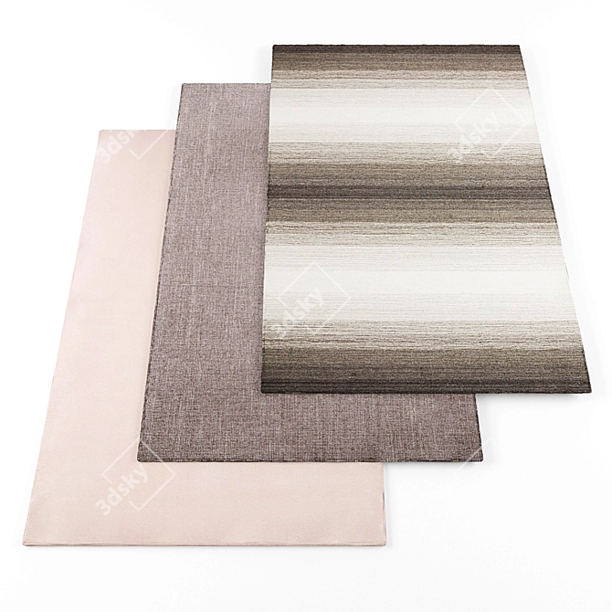 Modern Rugs Set - 5 Pieces 3D model image 1