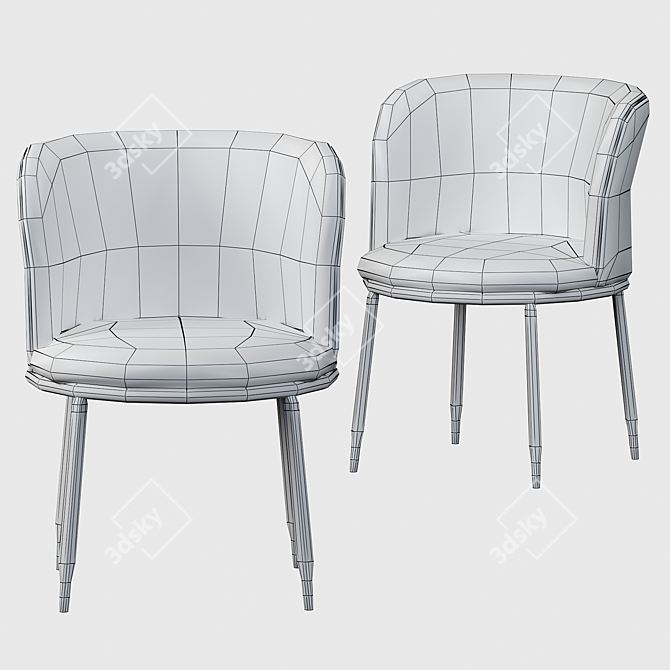 Elegant Filmore Dining Chair 3D model image 7