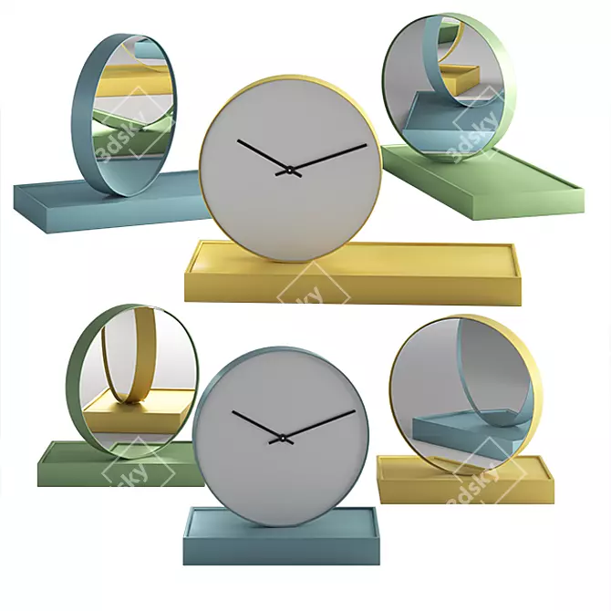 Giratempo Mirror Table Clock 3D model image 1