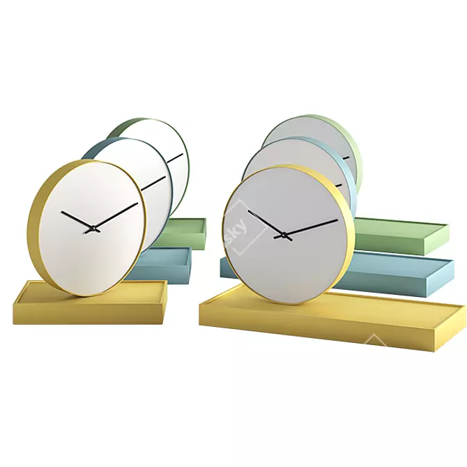 Giratempo Mirror Table Clock 3D model image 2