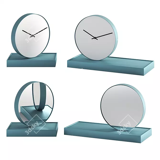 Giratempo Mirror Table Clock 3D model image 5