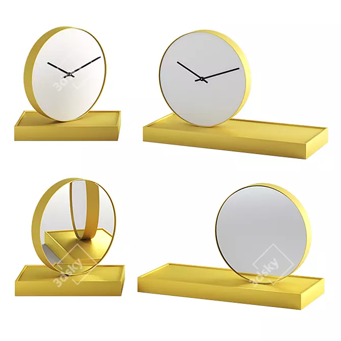 Giratempo Mirror Table Clock 3D model image 7