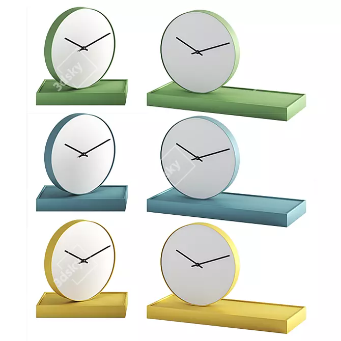 Giratempo Mirror Table Clock 3D model image 8