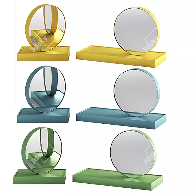 Giratempo Mirror Table Clock 3D model image 9