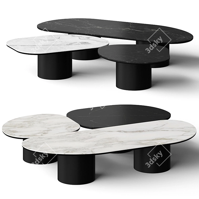 Modern Atollo Coffee Table by Dall'Agnese 3D model image 1