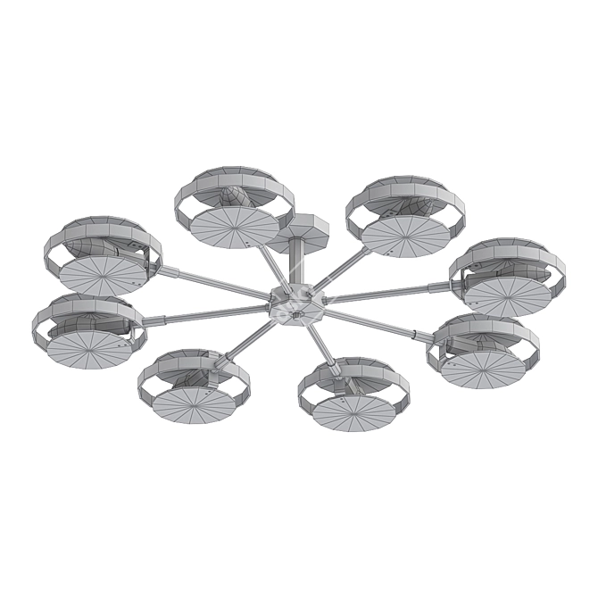 Stylish Loft Ceiling Light 3D model image 2