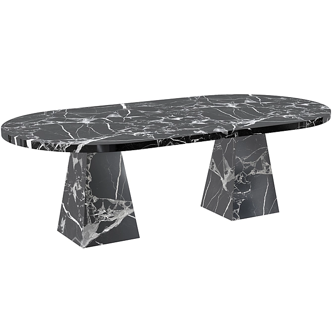 Modern Melbourne Dining Table 3D model image 1