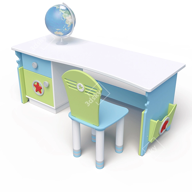 Belkadesign "Aviator" Enamel Growing Table 3D model image 3