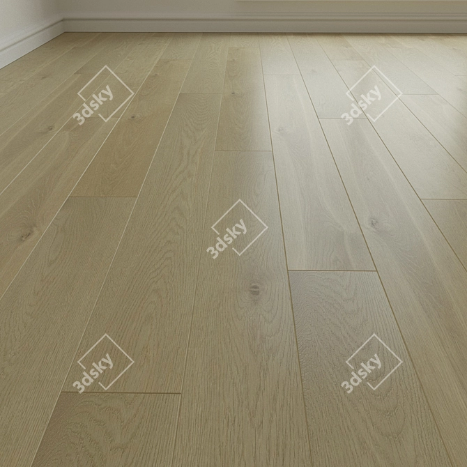 Premium Oak Laminate Flooring 3D model image 1