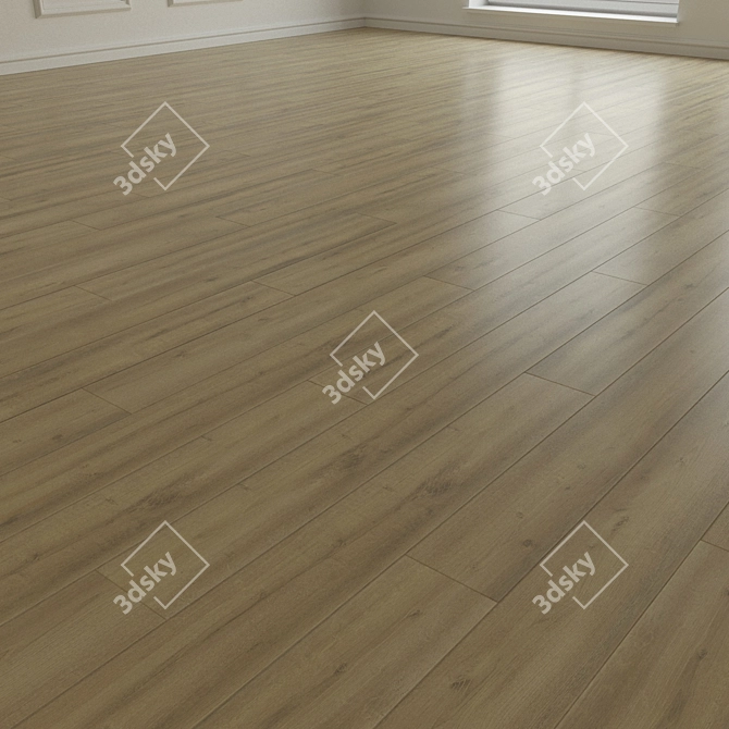 Title: Oak Cream Laminate Board 3D model image 2