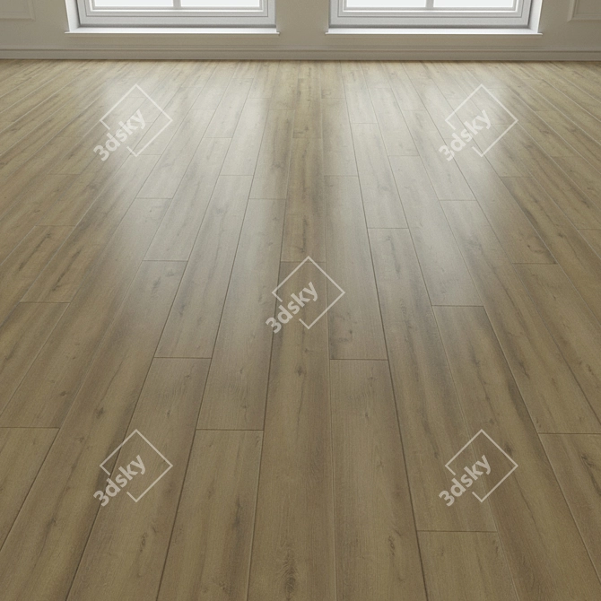 Title: Oak Cream Laminate Board 3D model image 3