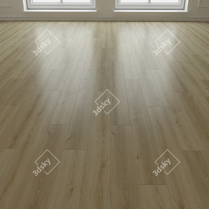 Trendy Oak Laminate Board 3D model image 3