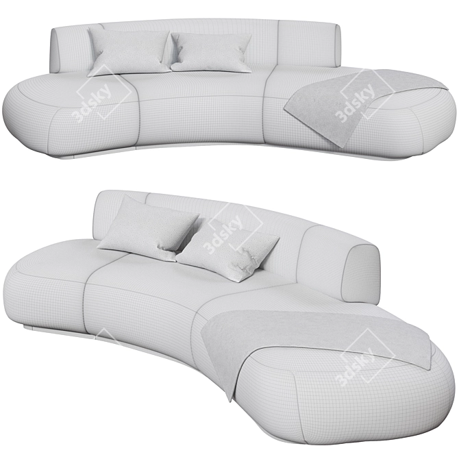 Cozy Bubble Sofa: Morada 3D model image 3