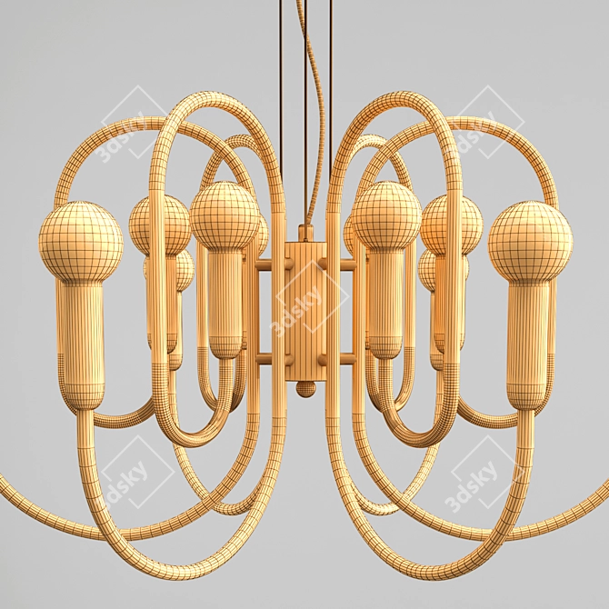 Modern Drolling Pendant Light 3D model image 3