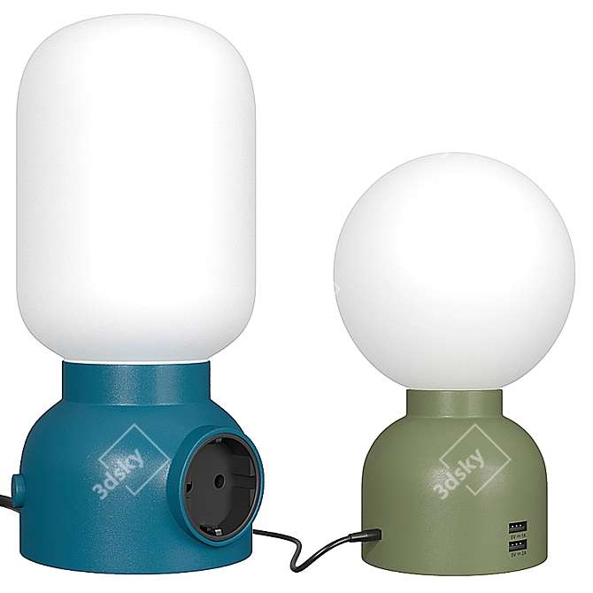 Plug Lamp: The Ultimate Desktop Lighting Solution 3D model image 1