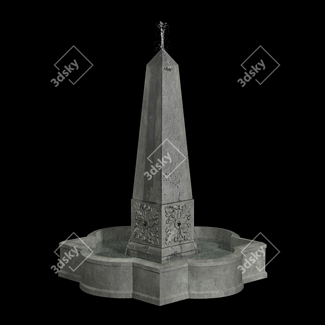 Campania Obelisk Fountain: Majestic Alpine Stone 3D model image 4