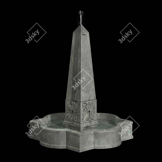 Campania Obelisk Fountain: Majestic Alpine Stone 3D model image 9