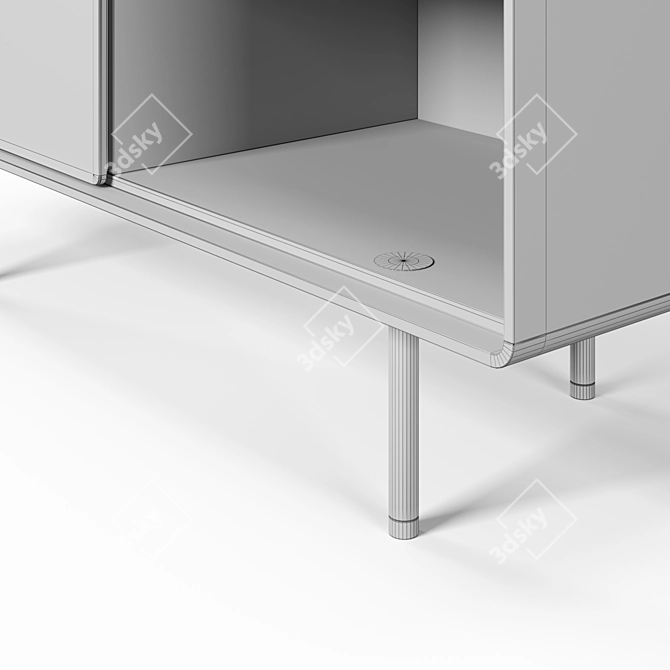 Elegant Fina Dresser - 118 cm 3D model image 4