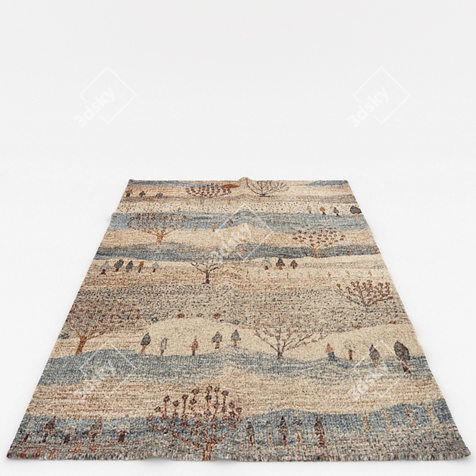 Versatile Rug Set with 6 Unique Designs 3D model image 7