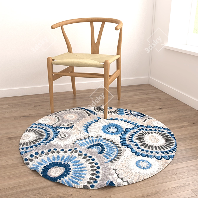 Title: Versatile Set of 8 Rugs 3D model image 2