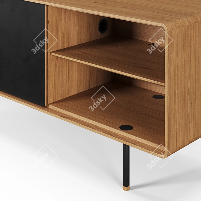 Fina 180 Sideboard by Gazzda: Sleek Design, Spacious Storage 3D model image 3