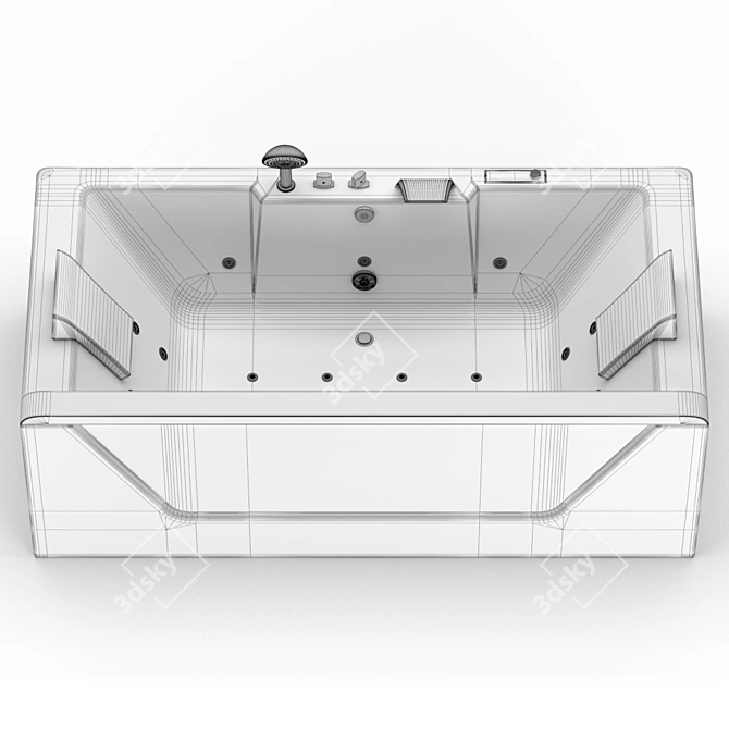 EAGO Whirlpool Bath: Relax and Revitalize 3D model image 7