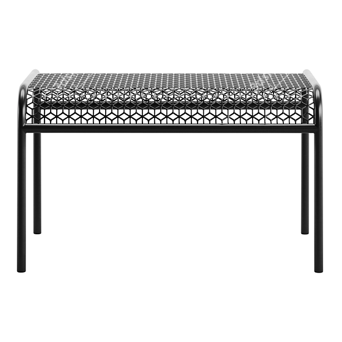 Sleek Mesh Ottoman - Blu Dot 3D model image 2