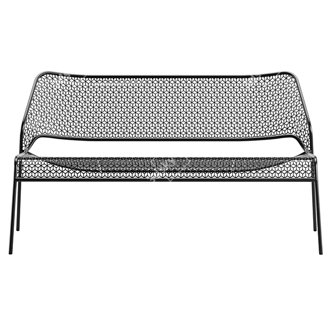 Sleek Mesh Settee: Contemporary Comfort 3D model image 2