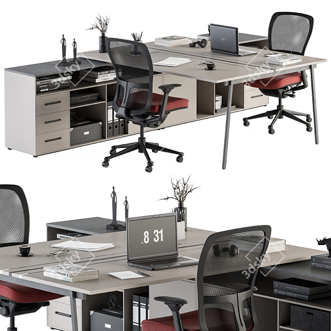 Ultimate Office Furniture Set 3D model image 1