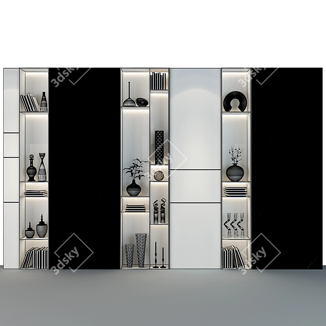 0465 Rack Cabinet: Stylish Storage Solution 3D model image 2