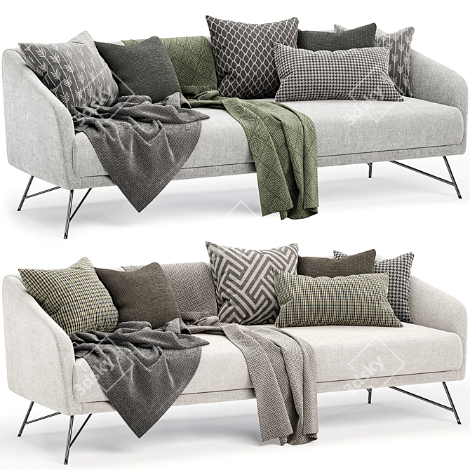 Twiggy Sofa: Modern Comfort at Home 3D model image 1