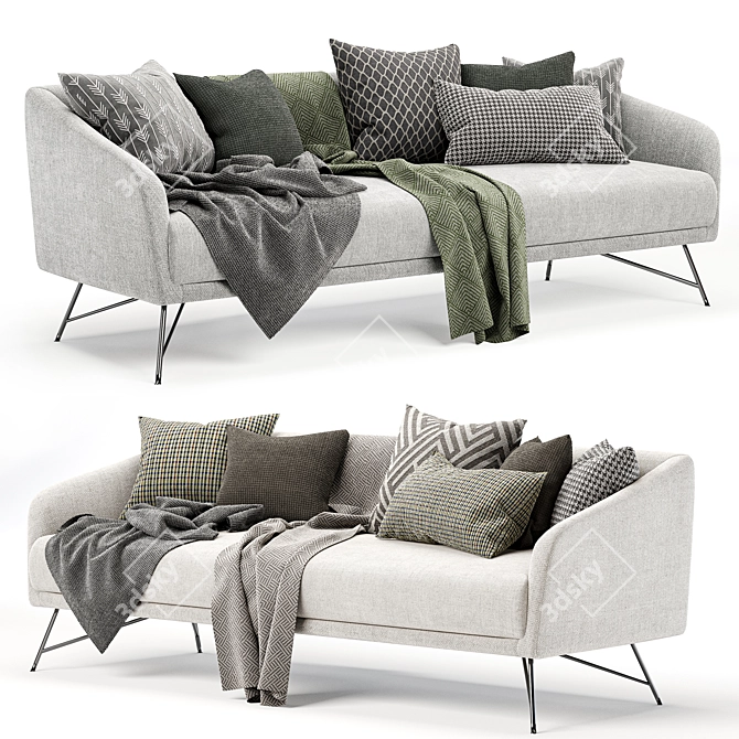 Twiggy Sofa: Modern Comfort at Home 3D model image 3