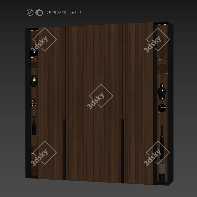 Modern Cupboard Set 3D model image 5